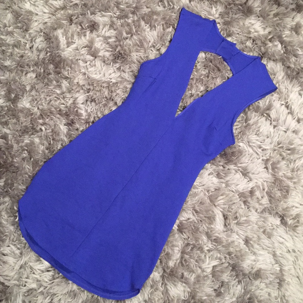DEEP PLUNGING COCKTAIL DRESS